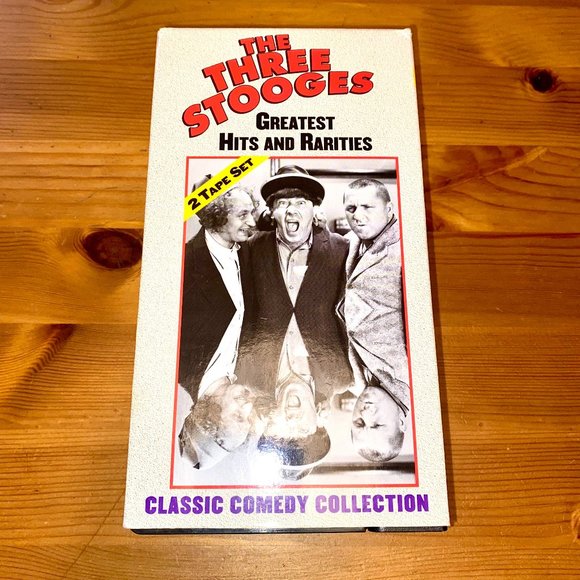 Vintage The Three Stooges Greatest Hits and Rarities VHS, 1999, 2-Tape Set TV - Picture 1 of 4